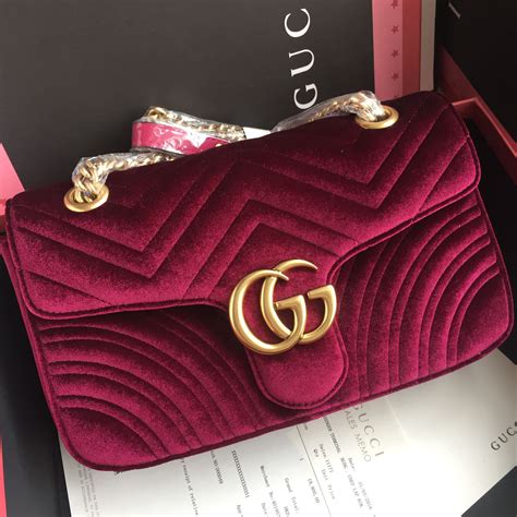 red velvet marmont gucci|authentic Gucci Marmont small bag.